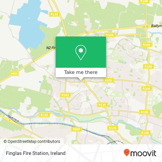 Finglas Fire Station map