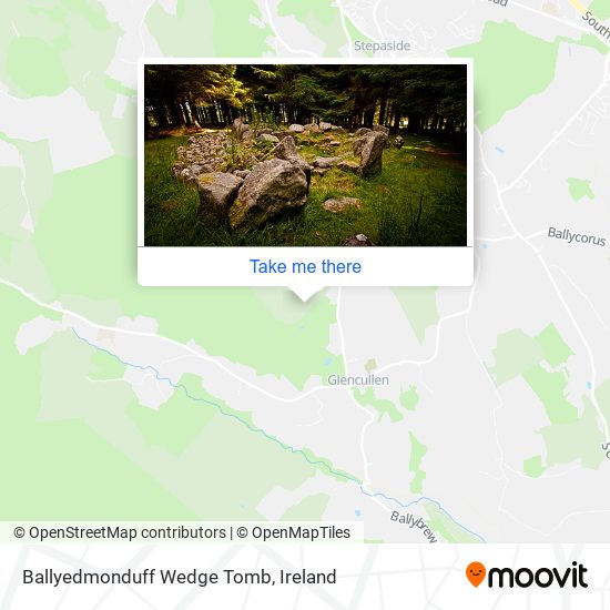 Ballyedmonduff Wedge Tomb map