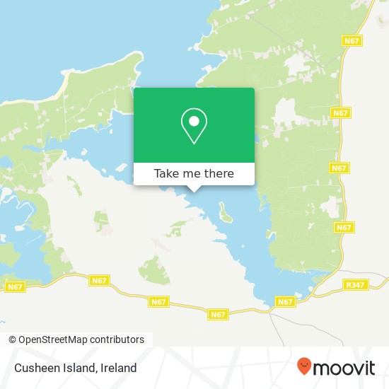 Cusheen Island map