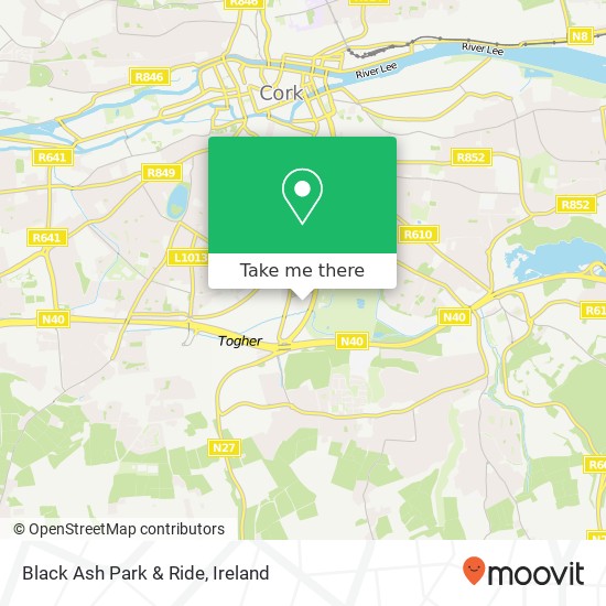 Black Ash Park & Ride map