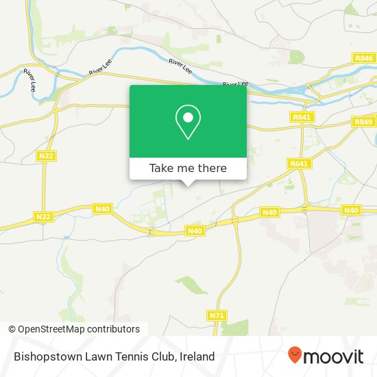 Bishopstown Lawn Tennis Club map