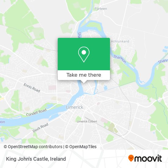 King John's Castle map