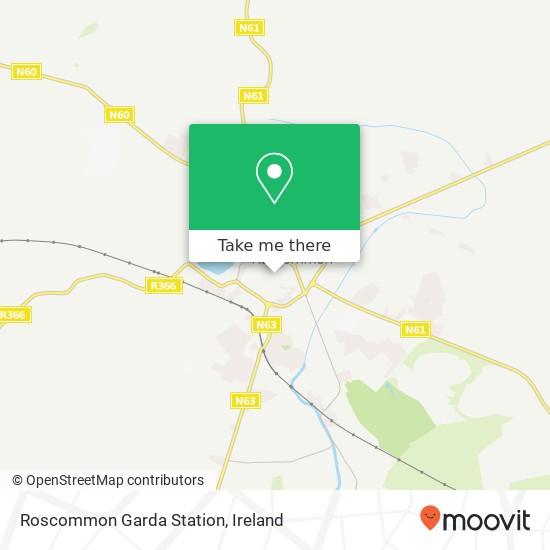 Roscommon Garda Station map
