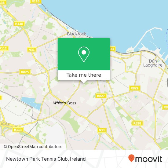 Newtown Park Tennis Club map