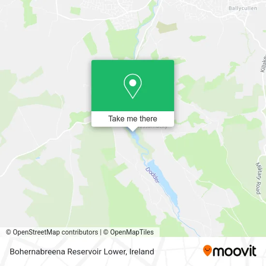 Bohernabreena Reservoir Lower map