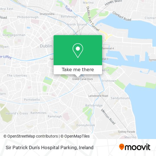 Sir Patrick Dun's Hospital Parking map