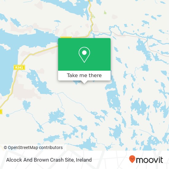 Alcock And Brown Crash Site map