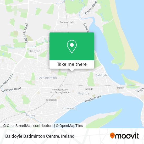 Baldoyle Badminton Centre map