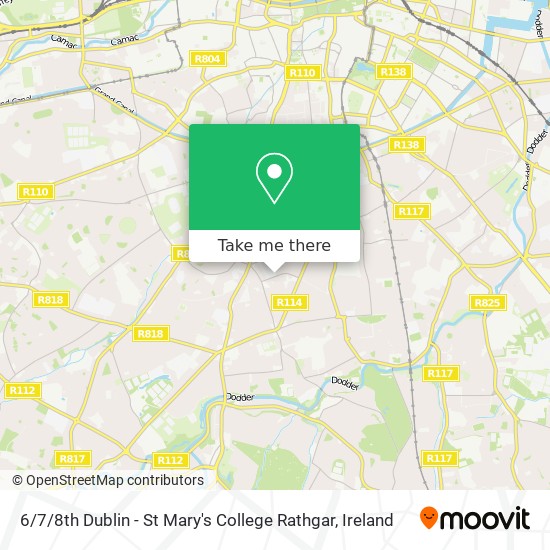 6 / 7/8th Dublin - St Mary's College Rathgar map