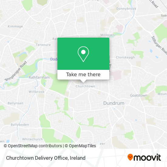 Churchtown Delivery Office map