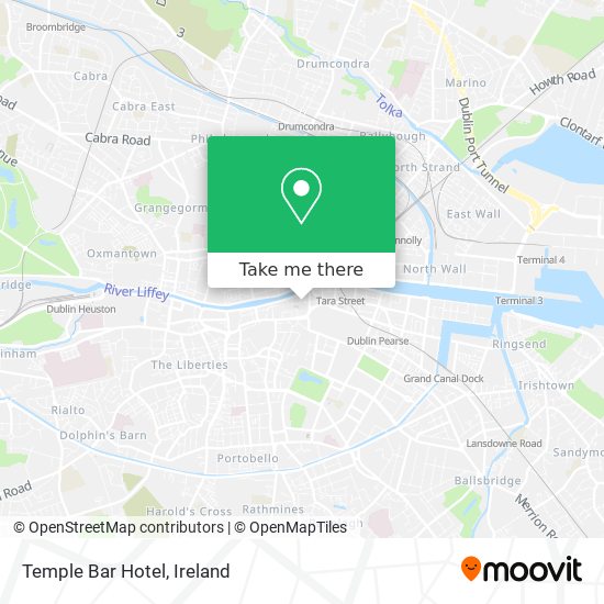 Temple Bar Hotel map