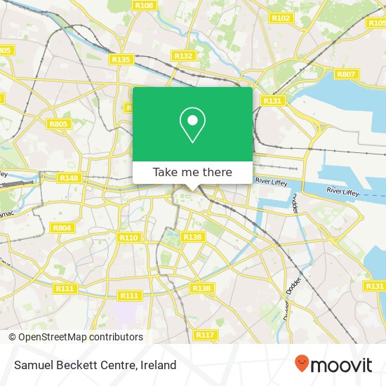 Samuel Beckett Centre map
