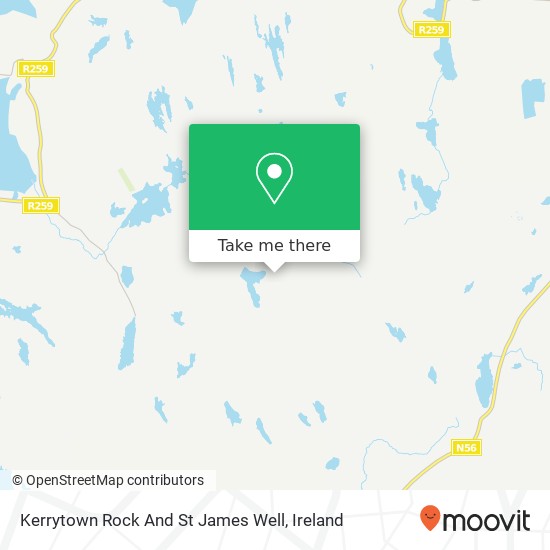 Kerrytown Rock And St James Well map