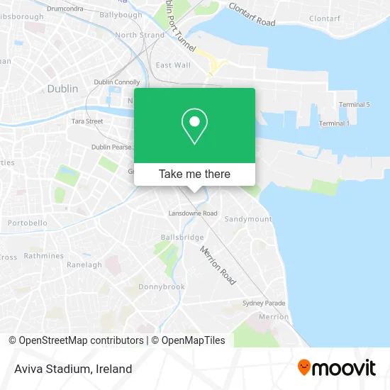 Aviva Stadium map