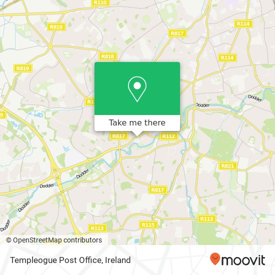Templeogue Post Office map