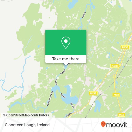 Cloonteen Lough map