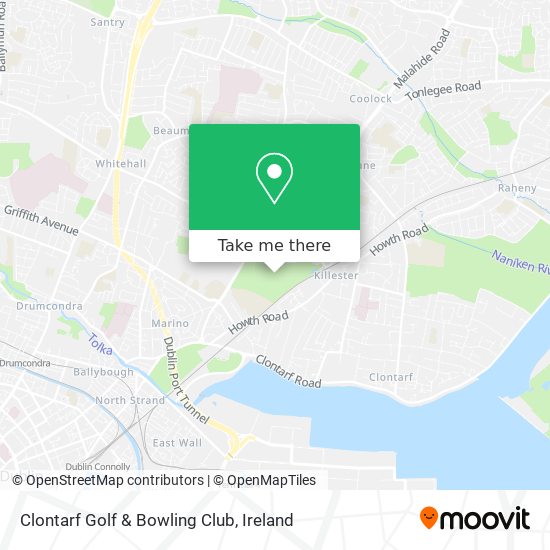 Clontarf Golf & Bowling Club map