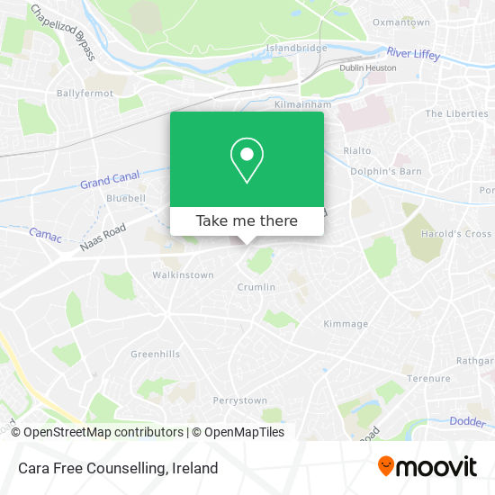 Cara Free Counselling map