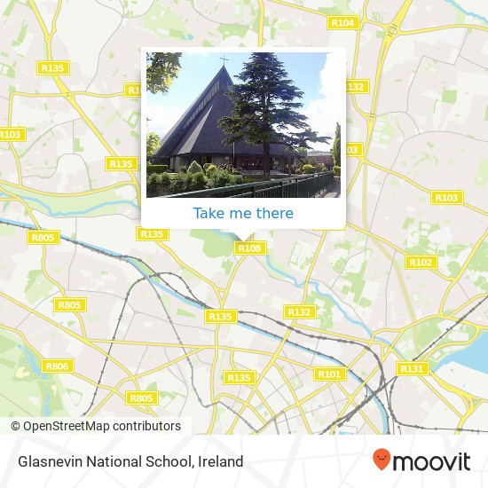 Glasnevin National School map