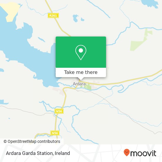 Ardara Garda Station map