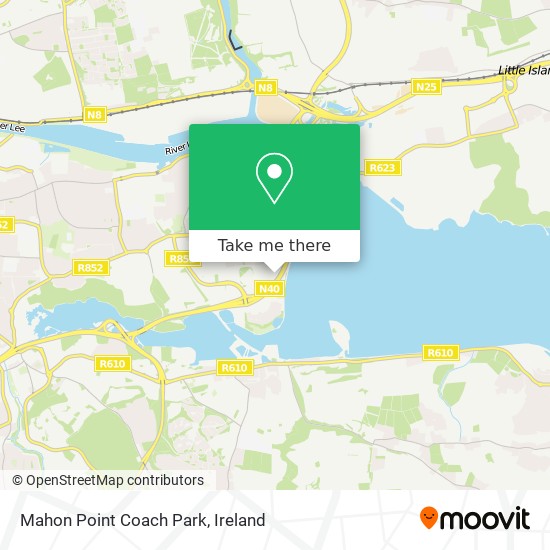 Mahon Point Coach Park map
