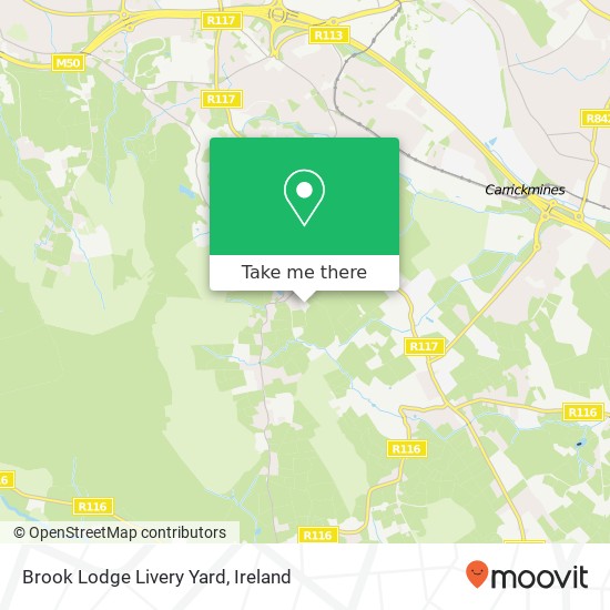 Brook Lodge Livery Yard map