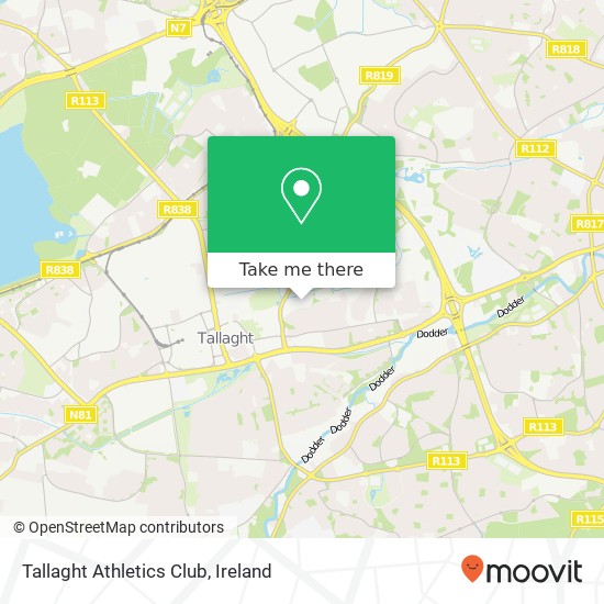Tallaght Athletics Club map