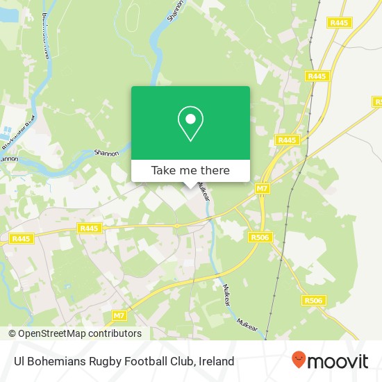 Ul Bohemians Rugby Football Club map
