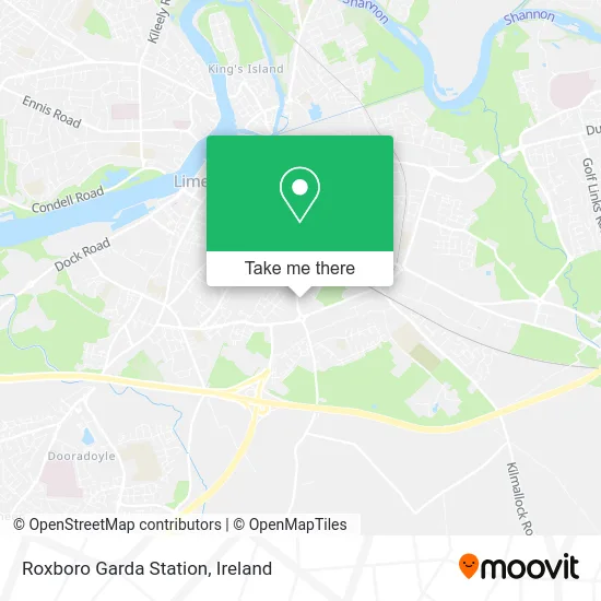 Roxboro Garda Station map