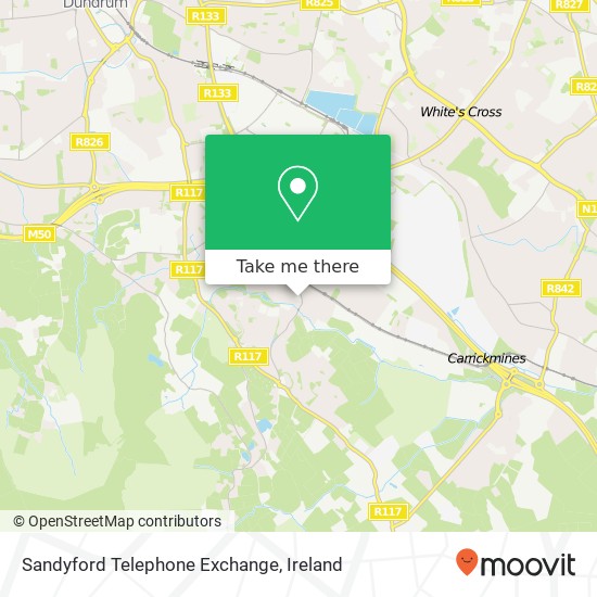 Sandyford Telephone Exchange map