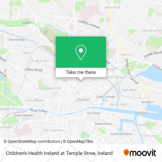 Children's Health Ireland at Temple Stree map