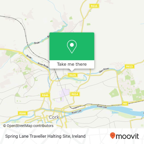 Spring Lane Traveller Halting Site map
