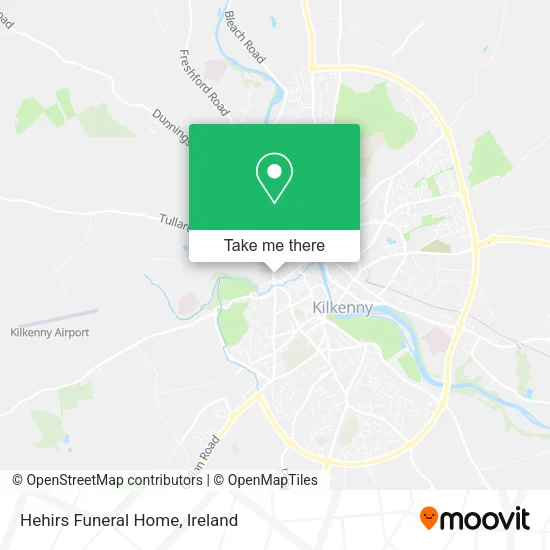 Hehirs Funeral Home map