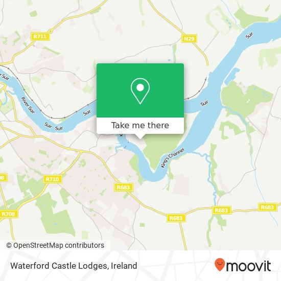 Waterford Castle Lodges map