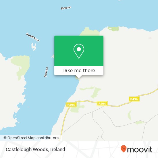 Castlelough Woods map