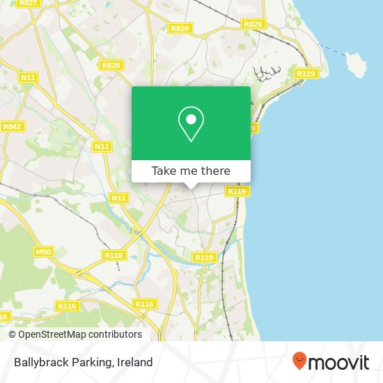 Ballybrack Parking map