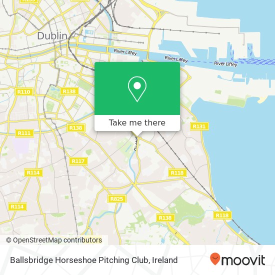 Ballsbridge Horseshoe Pitching Club map