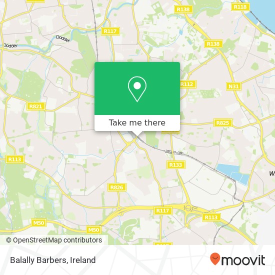 Balally Barbers map