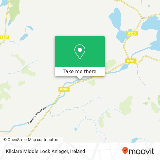 Kilclare Middle Lock Anleger map