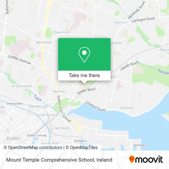 Mount Temple Comprehensive School map