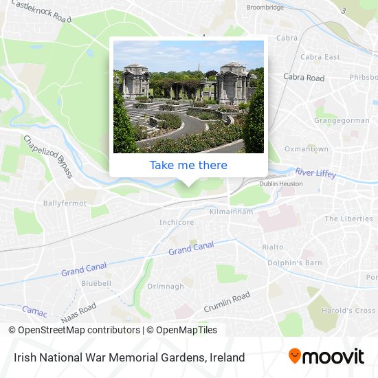 Irish National War Memorial Gardens map