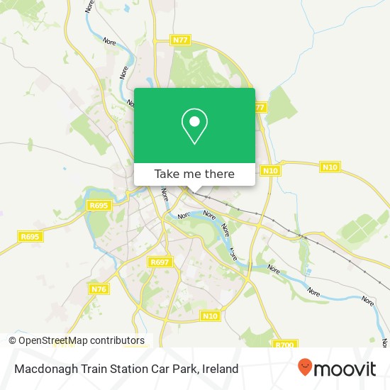 Macdonagh Train Station Car Park map