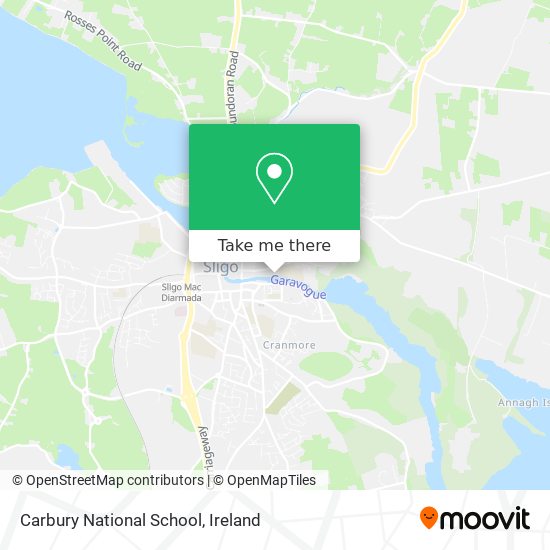 Carbury National School map
