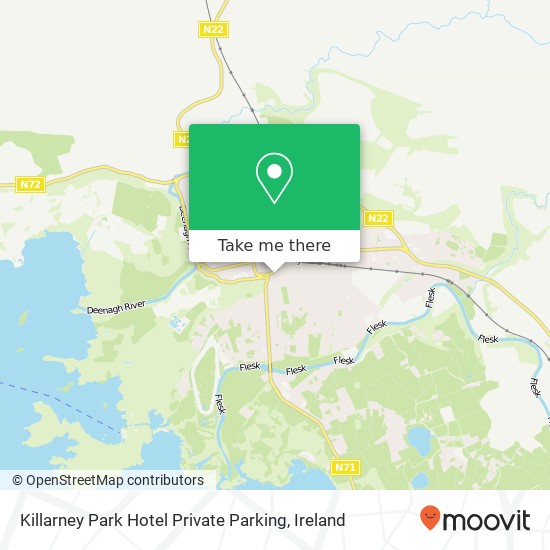 Killarney Park Hotel Private Parking map