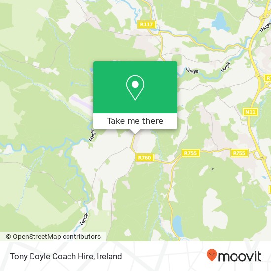 Tony Doyle Coach Hire map