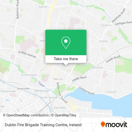 Dublin Fire Brigade Training Centre map