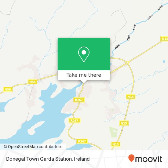Donegal Town Garda Station map