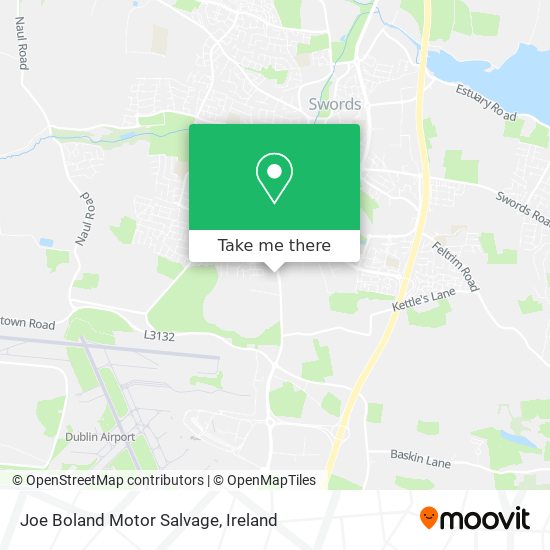 Joe Boland Motor Salvage map