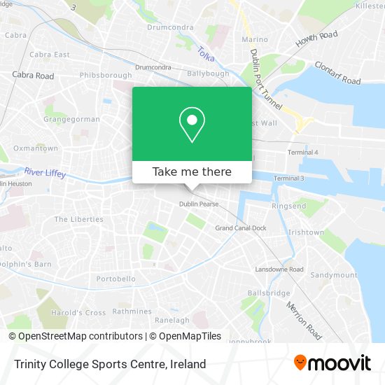 Trinity College Sports Centre map