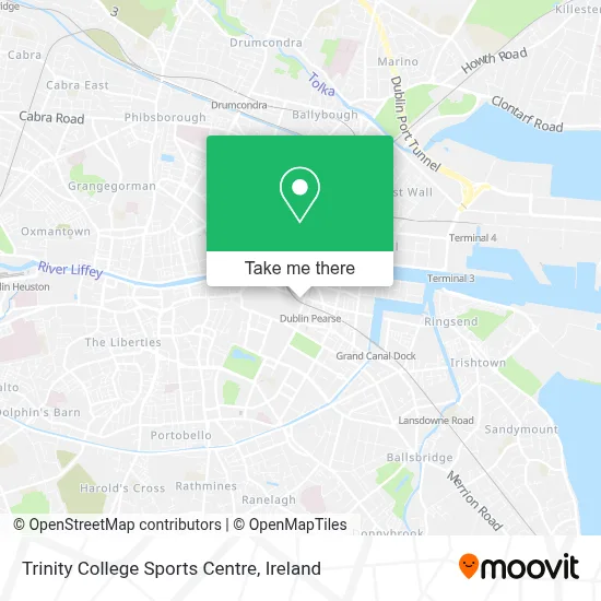 Trinity College Sports Centre map